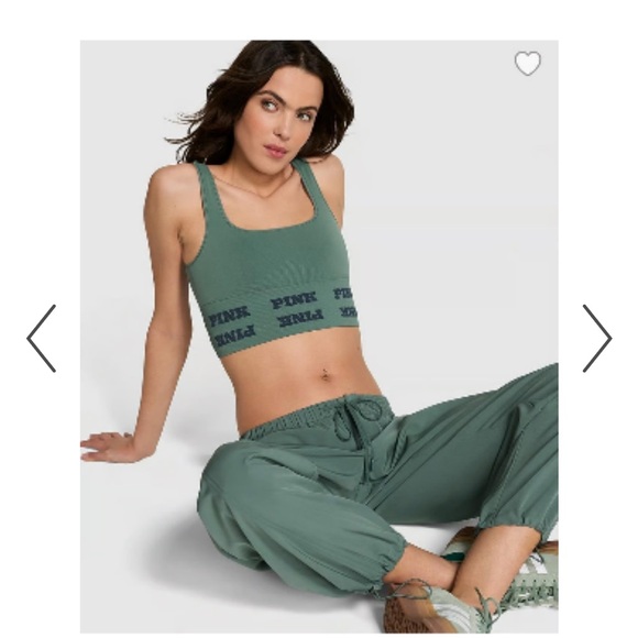 PINK Victoria's Secret Pants - Victorias Secret PINK Tech Stretch Green Cargo Pants